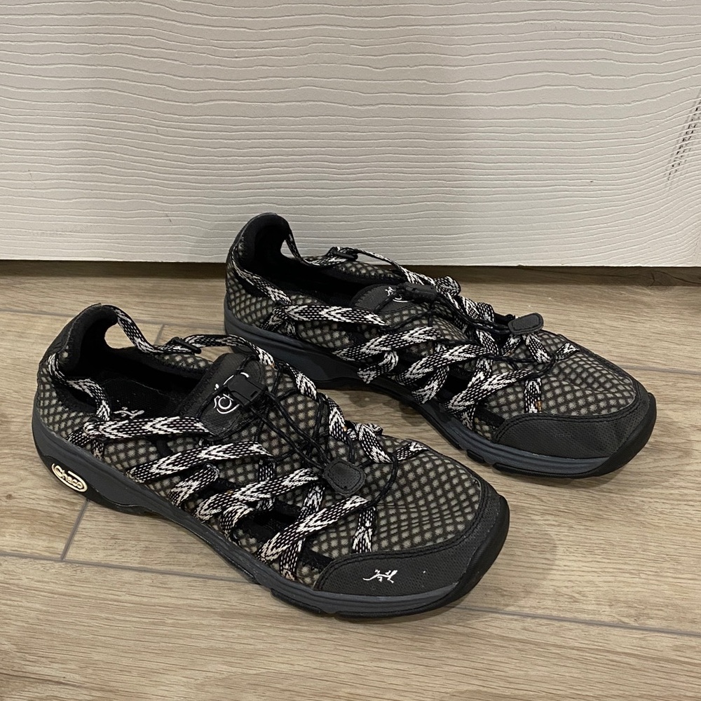 Chaco Outcross Evo Free Water Sport Shoes Black Bungee Laces J105906 Women 8.5